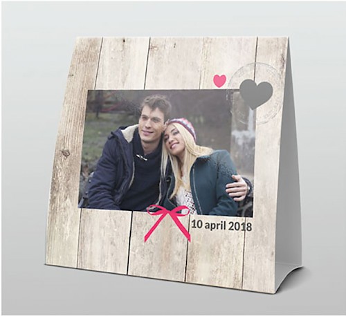 tentkaart 'Fotokaart hout" tentkaart 'Fotokaart hout"