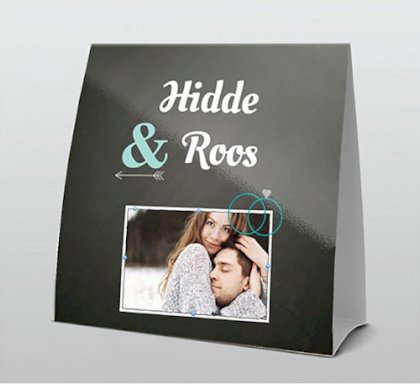 Tentkaart "Fotokaart zwart"