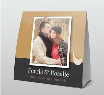 Tentkaart "Fototkaart tortelduif"