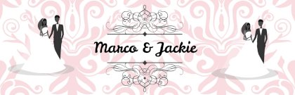 Stijlvolle huwelijks banner