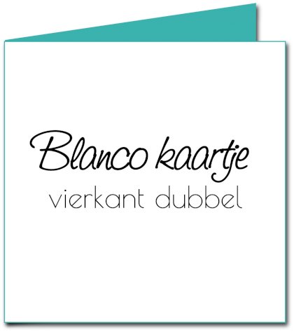 Gevouwen kaartje "Blanco" Gevouwen kaartje "Blanco"