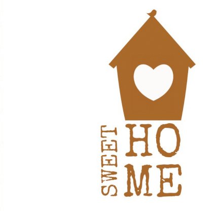 Gevouwen verhuiskaart "Vogelhuisje bruin" Gevouwen verhuiskaart "Vogelhuisje bruin"