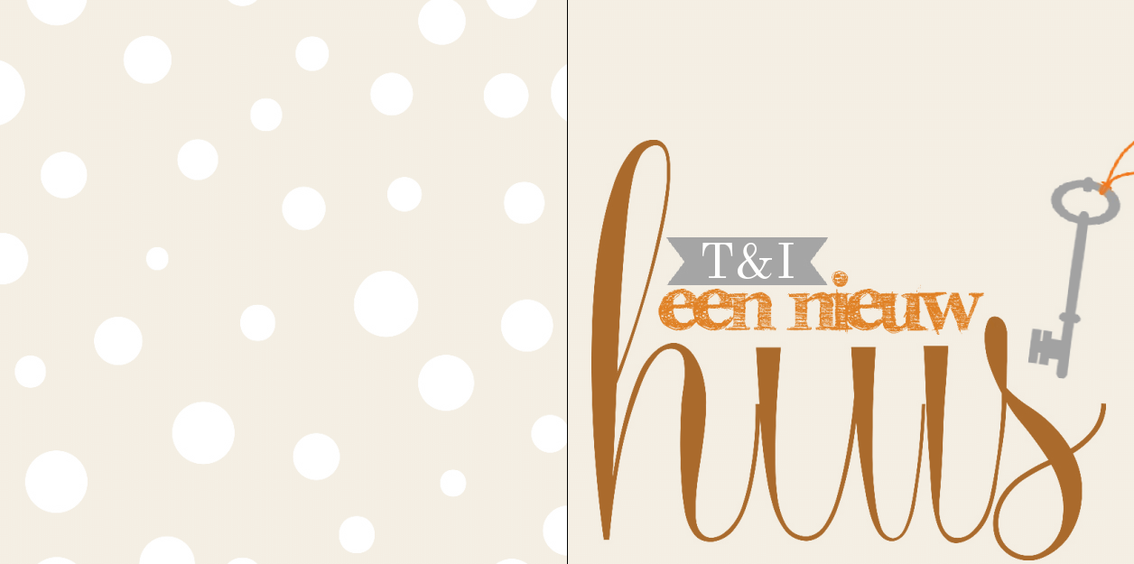 Gevouwen verhuiskaart "Nieuw huis" Gevouwen verhuiskaart "Nieuw huis"