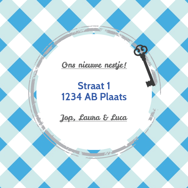 Verhuiskaart "Verhuisdoos blauw" Verhuiskaart "Verhuisdoos blauw"