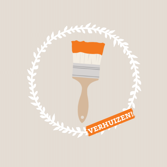 Verhuiskaart "Kwast Oranje" Verhuiskaart "Kwast Oranje"