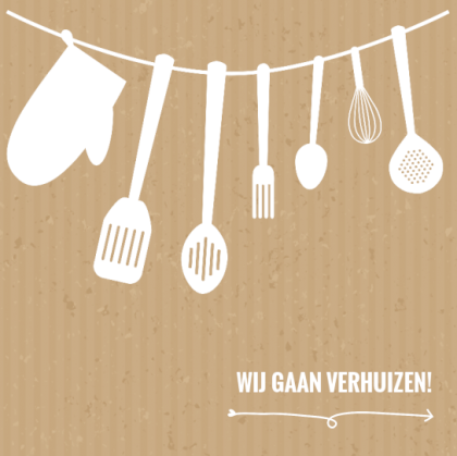 Verhuiskaart "Keukengerei"