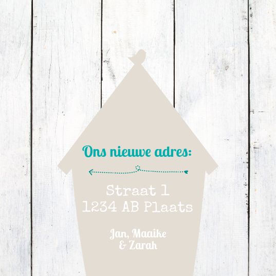 Verhuiskaart "Sleutel blauw" Verhuiskaart "Sleutel blauw"