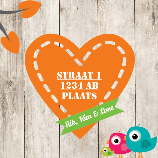 Verhuiskaart "Vogeltjes steigerhout" Verhuiskaart "Vogeltjes steigerhout"