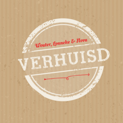 Verhuiskaart "Stempel verhuisd"