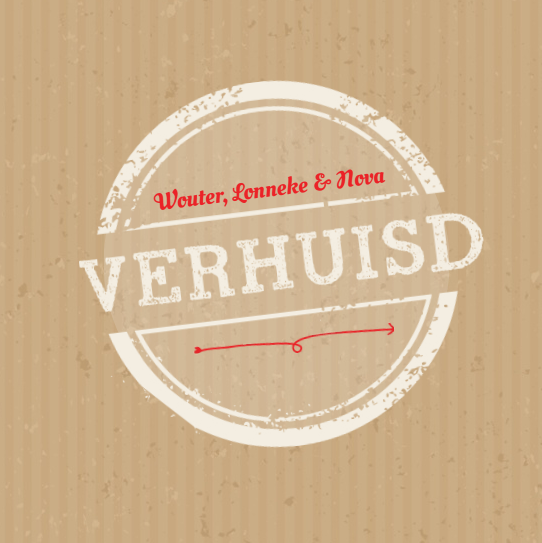 Verhuiskaart "Stempel verhuisd" Verhuiskaart "Stempel verhuisd"