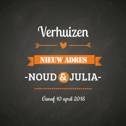 Verhuiskaart "Krijtbord"