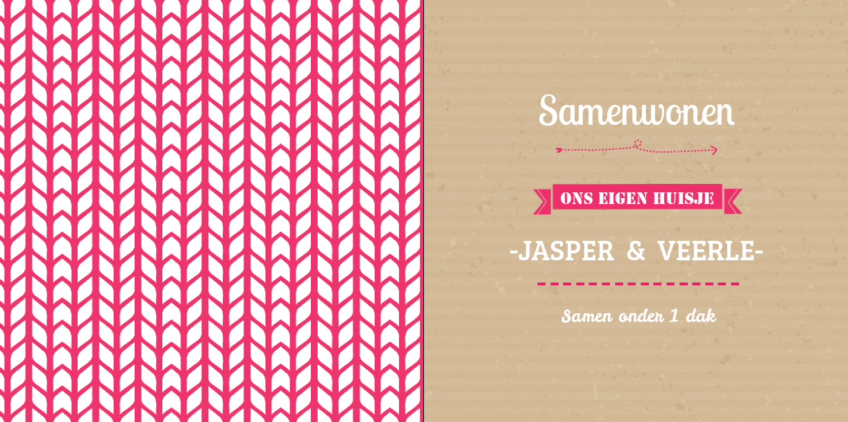 Gevouwen verhuiskaart "Eigen huisje" Gevouwen verhuiskaart "Eigen huisje"