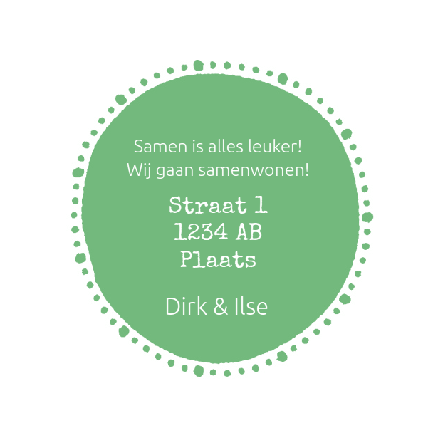 Verhuiskaart "Sweet home" Verhuiskaart "Sweet home"