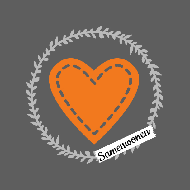 Verhuiskaart "Oranje hart" Verhuiskaart "Oranje hart"