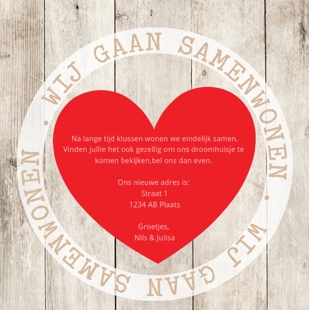 Verhuiskaart "Vogeltjes op een tak" Verhuiskaart "Vogeltjes op een tak"