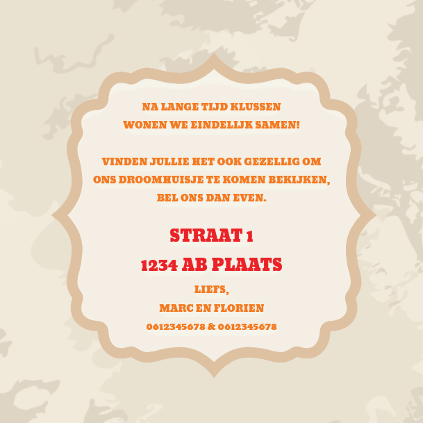 Verhuiskaart "Rode sleutel" Verhuiskaart "Rode sleutel"