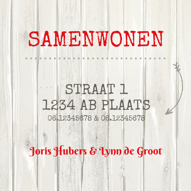 Verhuiskaart "Sleutels" Verhuiskaart "Sleutels"