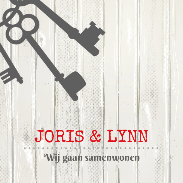 Verhuiskaart "Sleutels" Verhuiskaart "Sleutels"