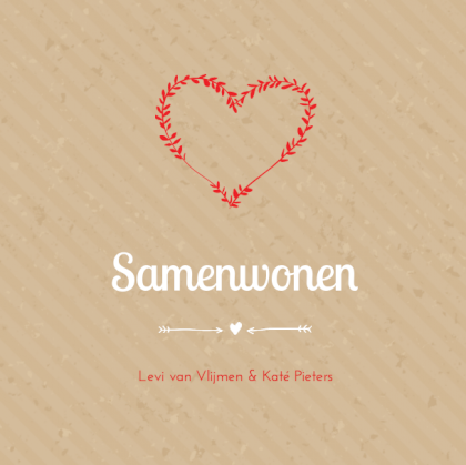 Verhuiskaart "Hart van takjes