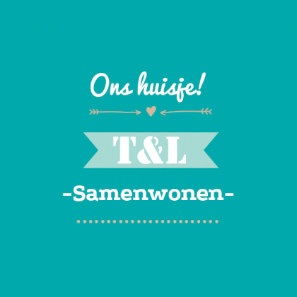 Verhuiskaart "Ons huisje blauw"