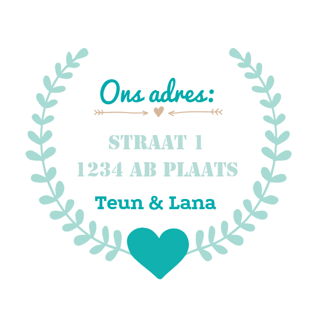 Verhuiskaart "Ons huisje blauw" Verhuiskaart "Ons huisje blauw"