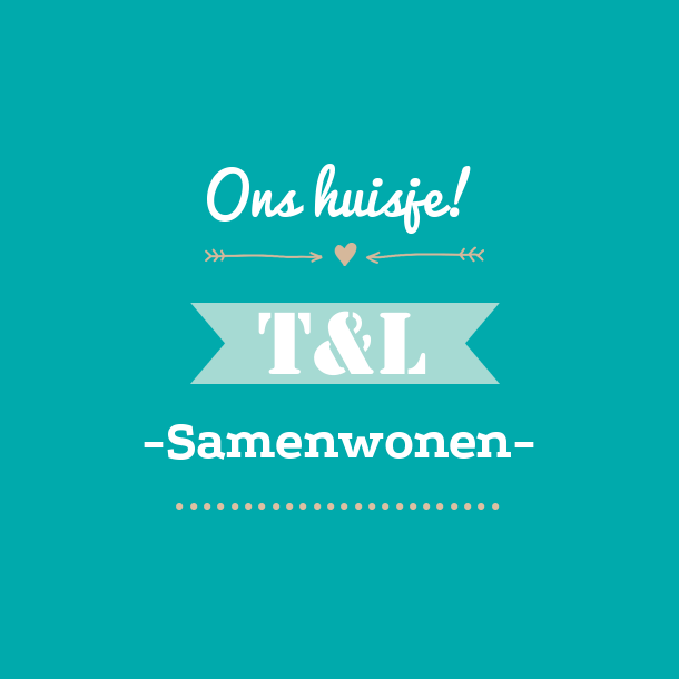 Verhuiskaart "Ons huisje blauw" Verhuiskaart "Ons huisje blauw"