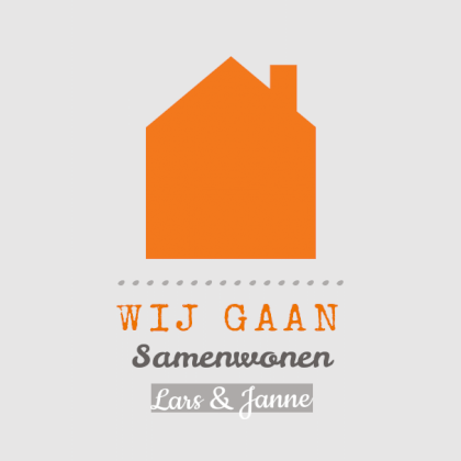 Verhuiskaart "Oranje huis" Verhuiskaart "Oranje huis"