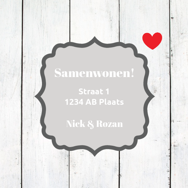 Verhuiskaart "Steigerhout hart" Verhuiskaart "Steigerhout hart"