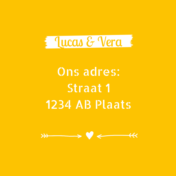 Verhuiskaart "Bestek" Verhuiskaart "Bestek"