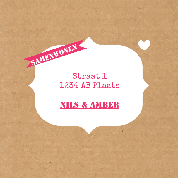 Verhuiskaart "Huis Kraft" Verhuiskaart "Huis Kraft"