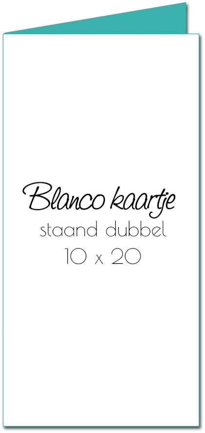 Gevouwen kaart "Blanco staand"