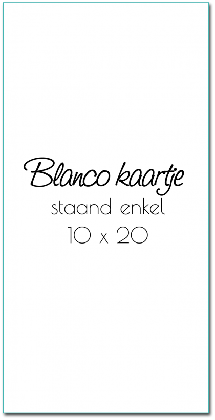 Kaartje "Blanco staand"