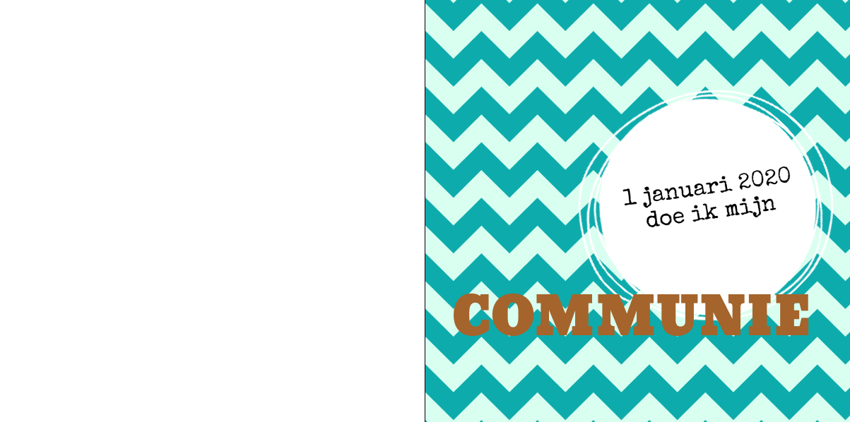 Gevouwen kaart "Retro golfjes" Gevouwen kaart "Retro golfjes"