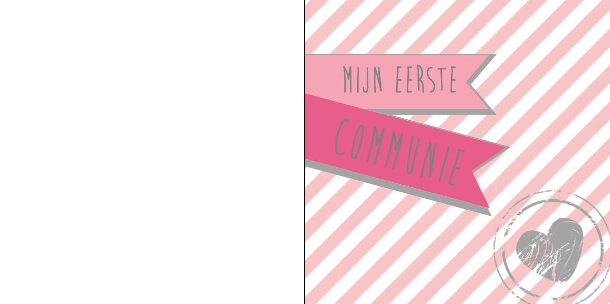 Gevouwen kaart "Retro lintje roze" Gevouwen kaart "Retro lintje roze"