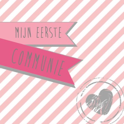 Gevouwen kaart "Retro lintje roze" Gevouwen kaart "Retro lintje roze"