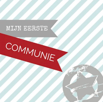 Gevouwen kaart "Retro lintje blauw" Gevouwen kaart "Retro lintje blauw"