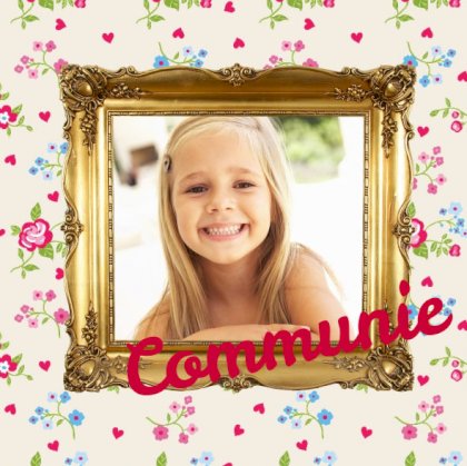 Gevouwen kaart "Foto spiegel bloemen"