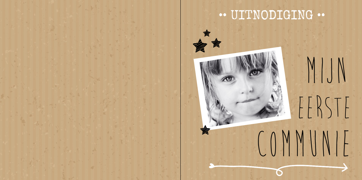 Gevouwen kaart "Foto op karton" Gevouwen kaart "Foto op karton"