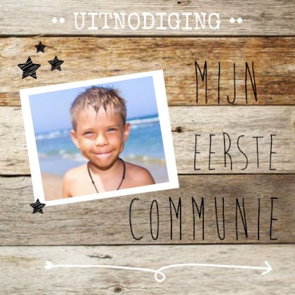 Gevouwen kaart "Foto op hout"