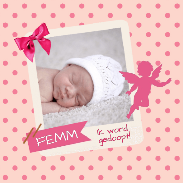 Kaartje "Foto engeltje" Kaartje "Foto engeltje"