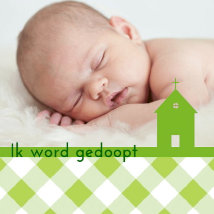 Kaartje "Doopkaartje foto"