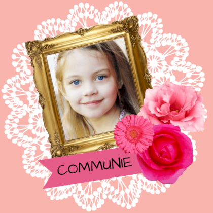 Kaartje "Communie spiegel" Kaartje "Communie spiegel"
