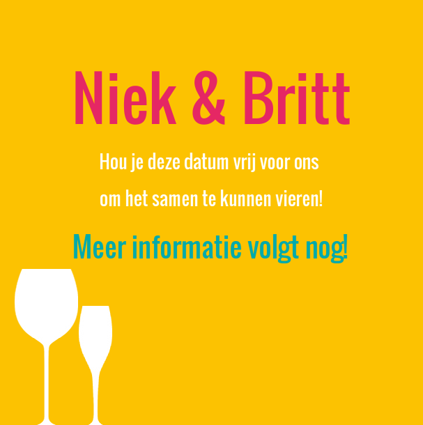 Save the date kaart "driehoekjes" Save the date kaart "driehoekjes"