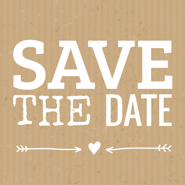 Save the date kaart "Kraft bruin" Save the date kaart "Kraft bruin"