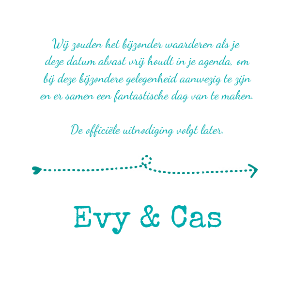 Save the date kaart "Blauw" Save the date kaart "Blauw"