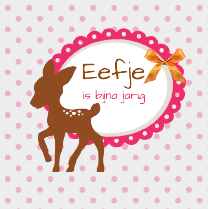 Uitnodigingskaart "Hertje & Stipjes"