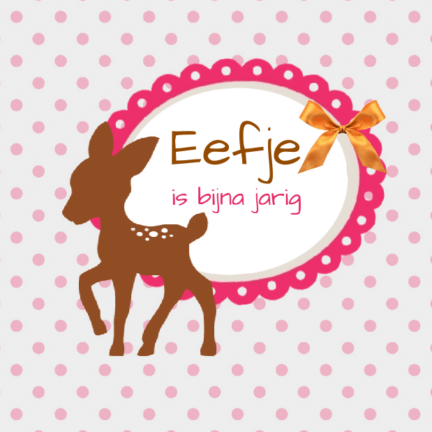 Uitnodigingskaart "Hertje & Stipjes" Uitnodigingskaart "Hertje & Stipjes"