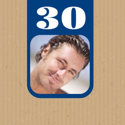 Gevouwen uitnodiging "Feestje"