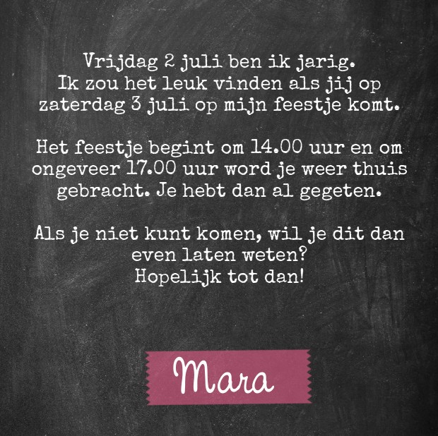 Uitnodiging "Ik ben jarig" Uitnodiging "Ik ben jarig"