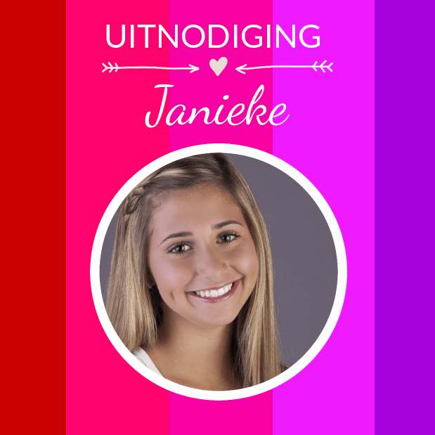 Uitnodiging "Streepjes roze" Uitnodiging "Streepjes roze"